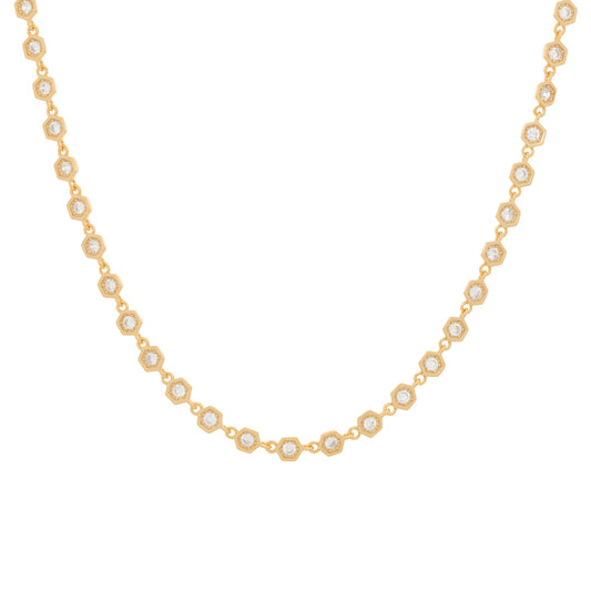 Colar Shiny Rocks - Prata 925 - Banho Ouro 18k