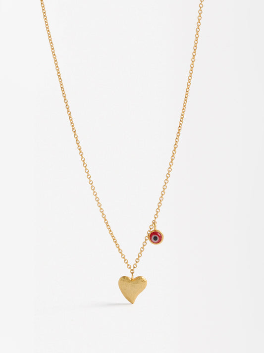 Colar Solid Heart - Prata 925 - Banho Ouro 18k