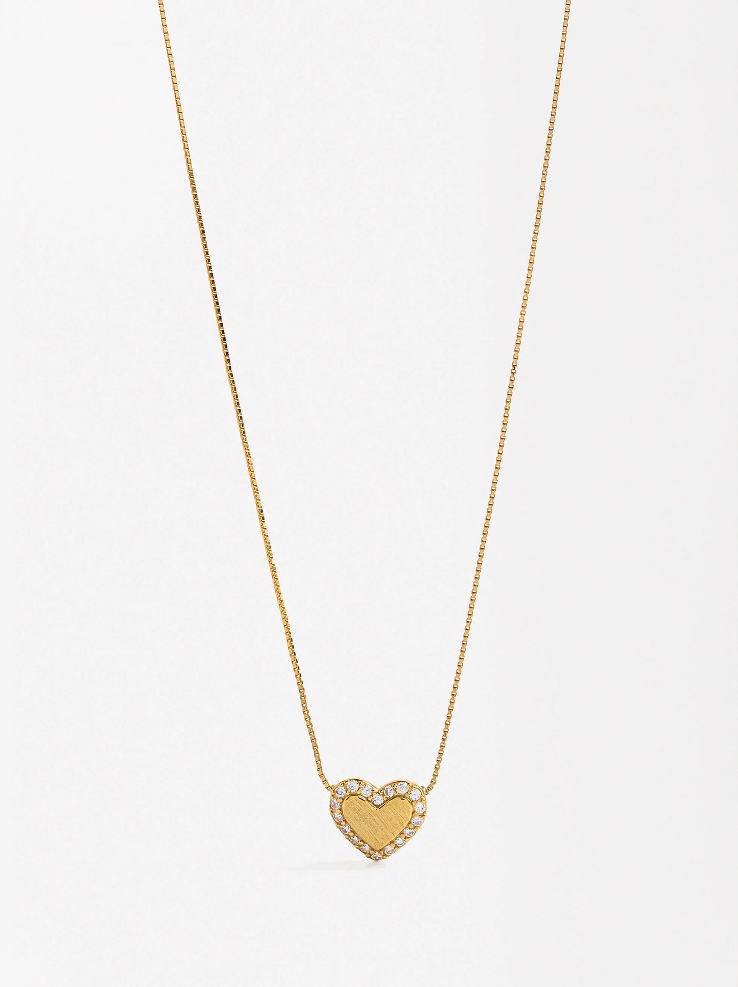 Colar Gold Shiny Heart - Prata 925 - Banho Ouro 18k