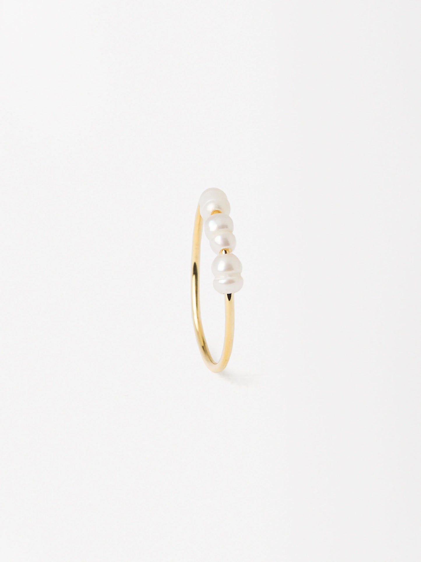 Anel Gold Simple Pearl - Prata 925 - Banho Ouro 18k