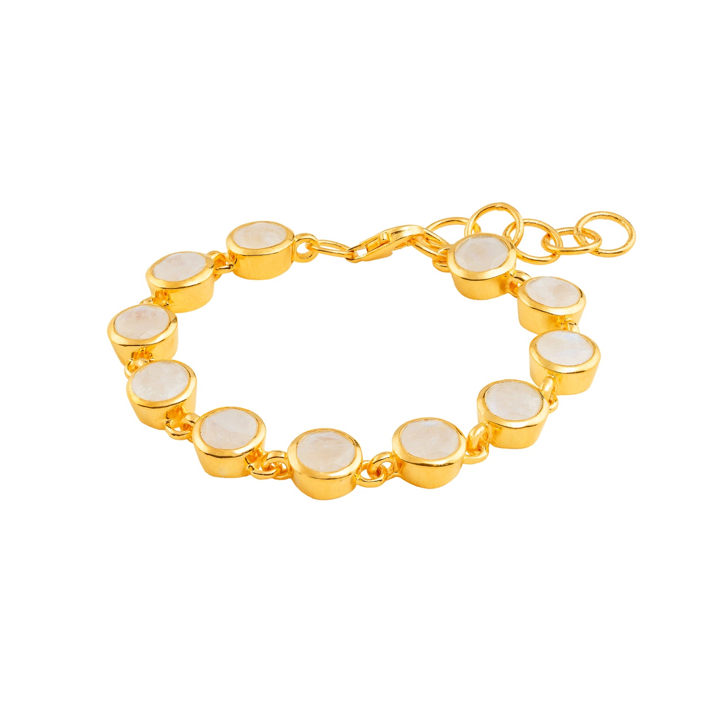 Pulseira Natural Stone Deluxe - Prata 925 - Banho Ouro 18k